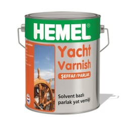 HEMEL - HEMEL YACHT VARNİSH SOLVENT BAZLI PARLAK CİLA DIŞ MEKAN 2.5 LT YAT VERNİĞİ