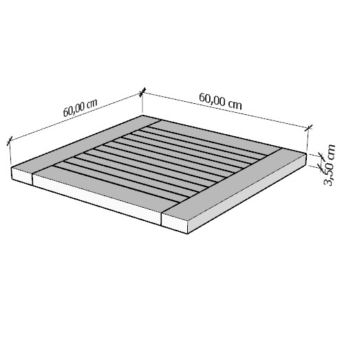 SZN Wood Bahçe Masa Tablası Kestane Frame 4 Kenar Düz Ham -- -- --   x   x 3,5 cm +