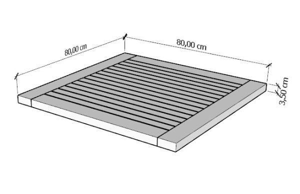 SZN Wood Bahçe Masa Tablası Kestane Frame 4 Kenar Düz Ham -- -- --   x   x 3,5 cm +