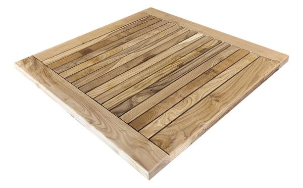 SZN Wood Bahçe Masa Tablası Kestane Frame 4 Kenar Düz Natural Teak Oil -- --   x   x 3,5 cm +