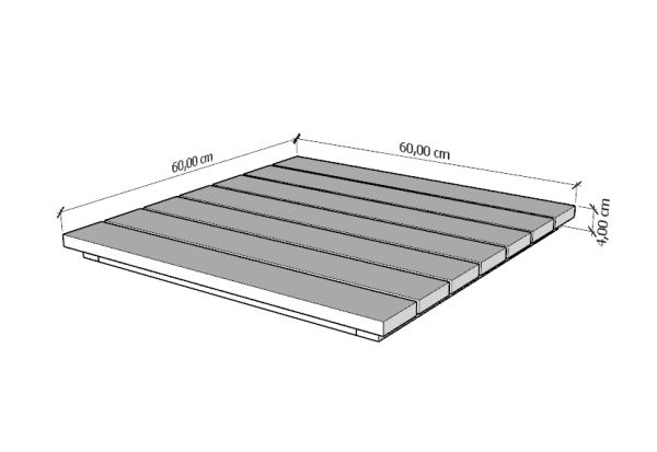 SZN Wood Bahçe Masa Tablası Kestane Jardin 4 Kenar Düz Ham -- -- --   x   x 3,5 cm +