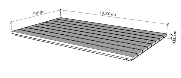 SZN Wood Bahçe Masa Tablası Kestane Jardin 4 Kenar Düz Ham -- -- --   x   x 3,5 cm +