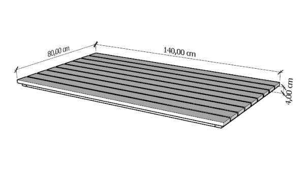 SZN Wood Bahçe Masa Tablası Kestane Jardin 4 Kenar Düz Ham -- -- --   x   x 3,5 cm +