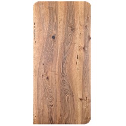 SZN Wood - SZN Wood Kütük Masa Ceviz Geniş Ekli Düz Yuvarlak -- W01-Dark Oak -- -- 180 x 79 x 4,9 cm